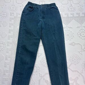 Vintage Emerald Green mom jeans Lee High-Rise Elastic Waist Jeans Sz 8